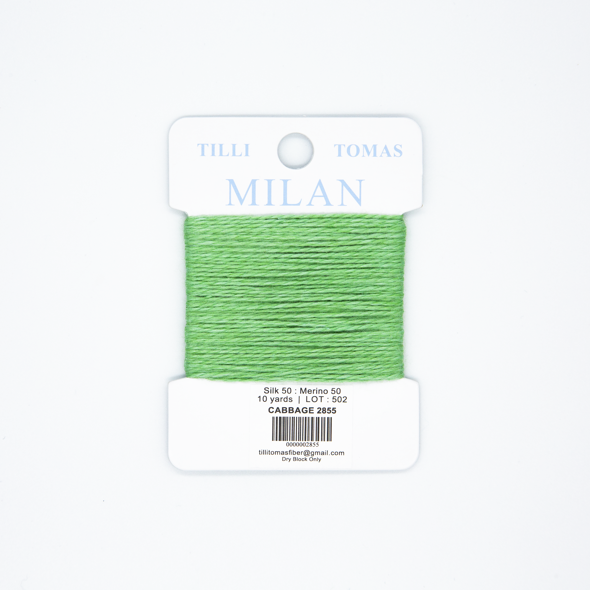 Milan Cards - 2855 Cabbage — silk card for needlepoint, 13 mesh