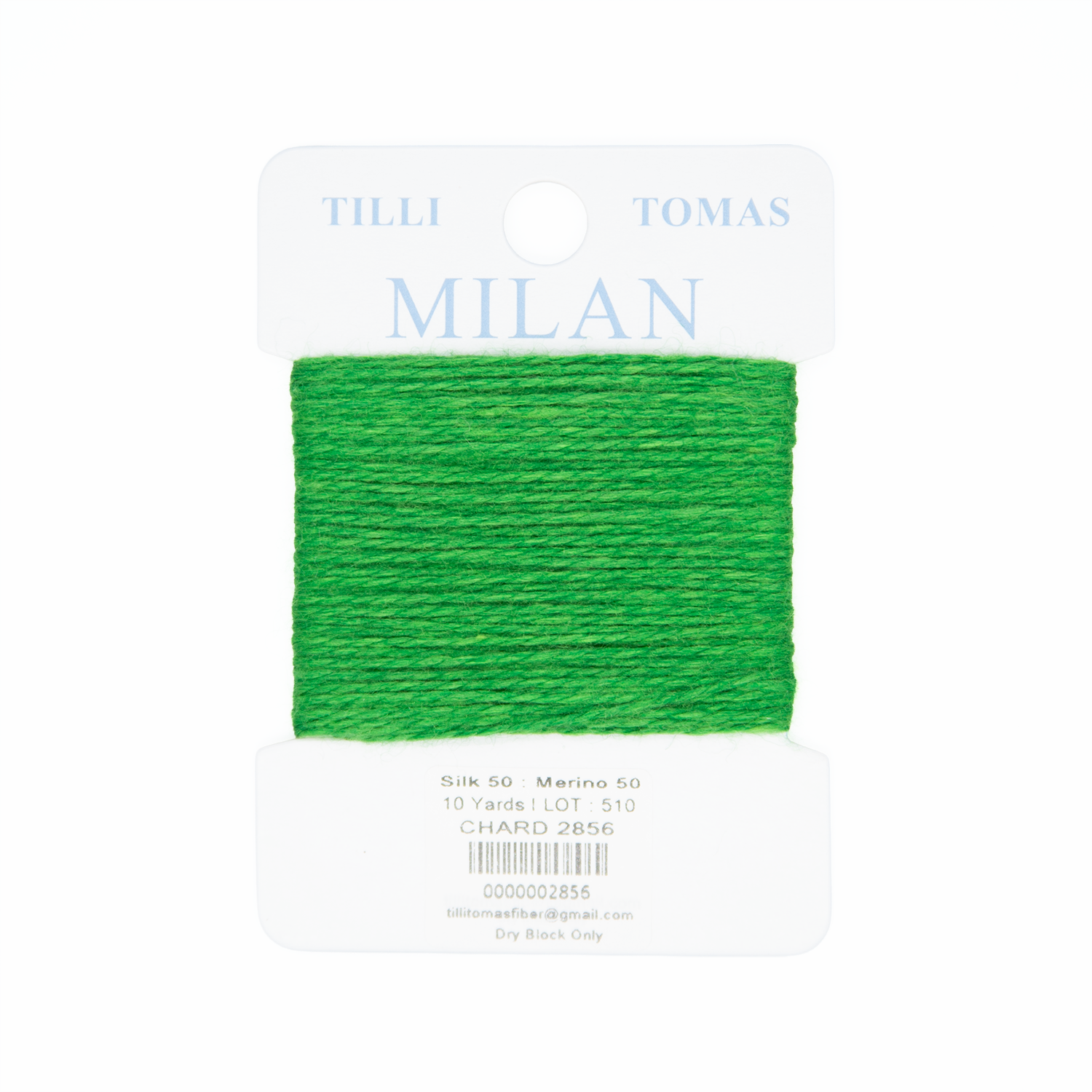 Milan Cards - 2856 Chard — silk card for needlepoint, 13 mesh