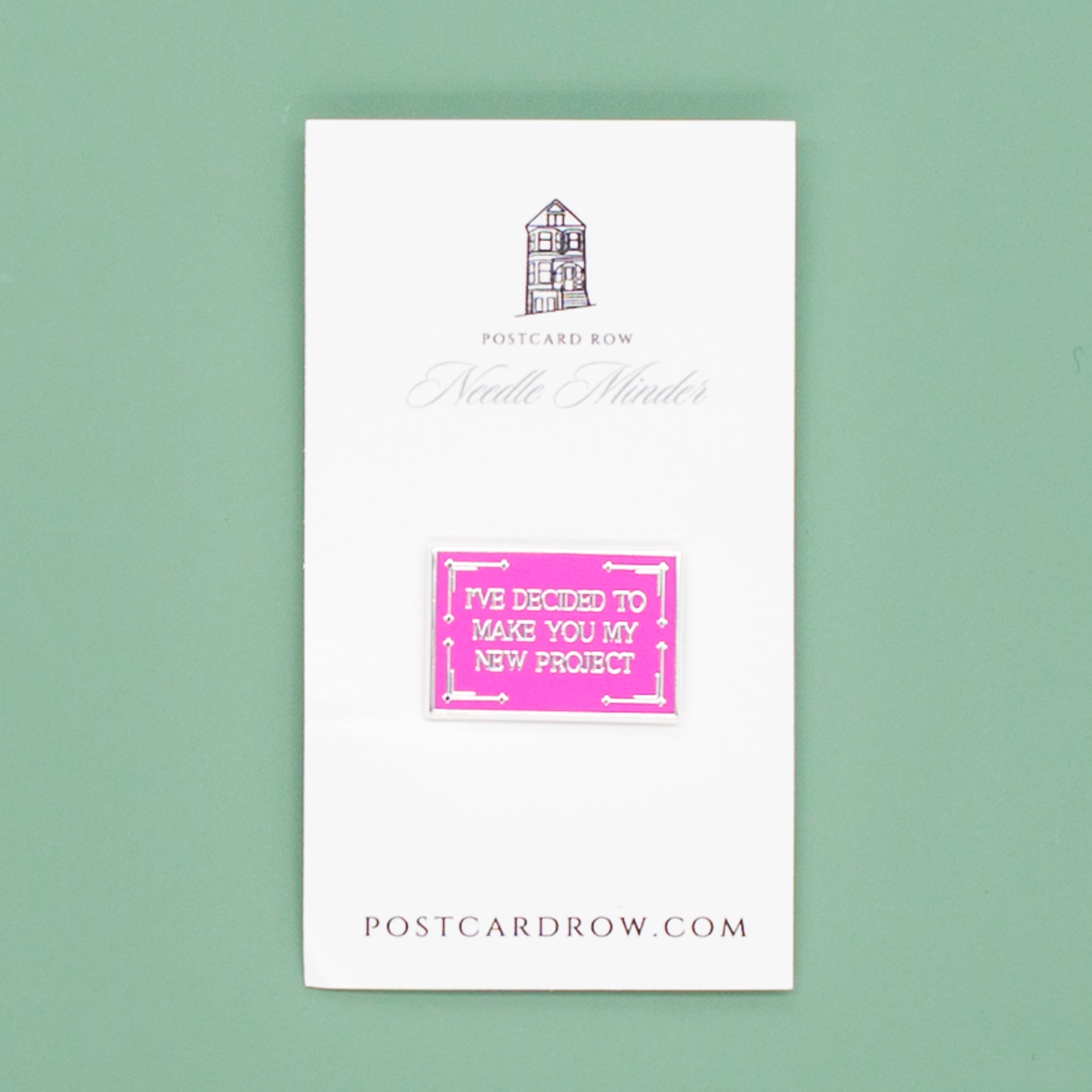 My New Project Needle Minder by Postcard Row — needlepoint accessory from Angel City Stitchery