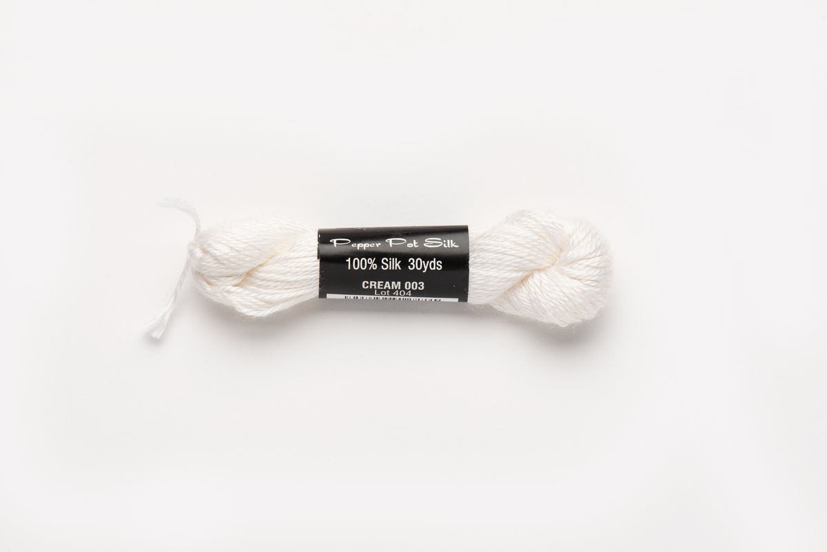 Pepper Pot Silk - 003 Cream — silk skein for needlepoint, 18 mesh