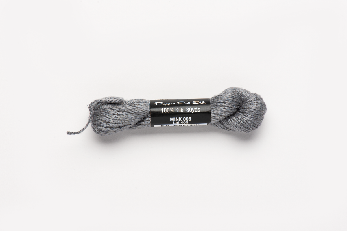Pepper Pot Silk - 005 Mink — silk skein for needlepoint, 18 mesh