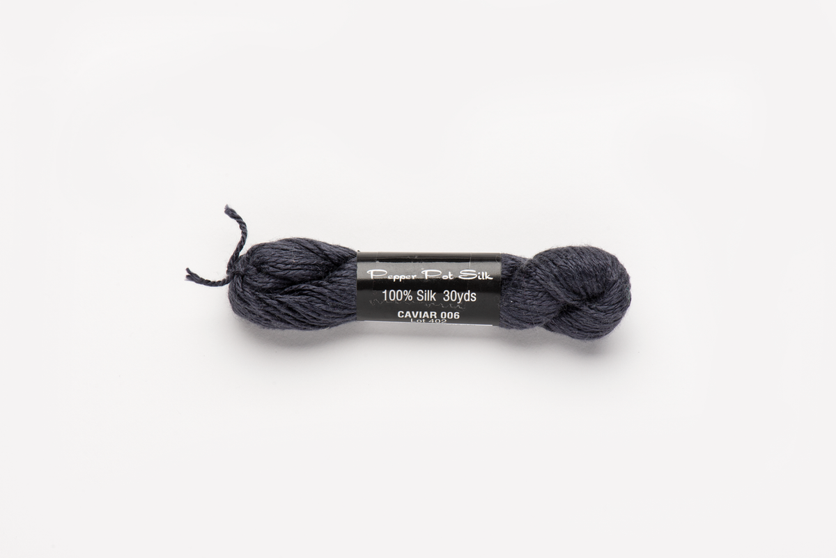 Pepper Pot Silk - 006 Caviar — silk skein for needlepoint, 18 mesh