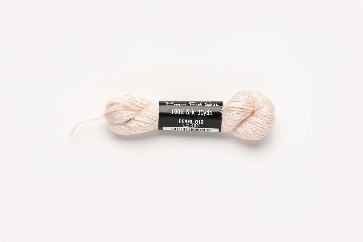 Pepper Pot Silk - 012 Pearl — silk skein for needlepoint, 18 mesh