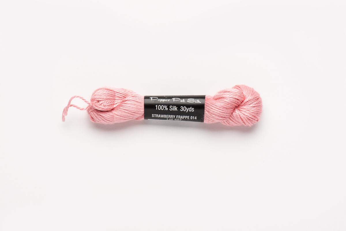 Pepper Pot Silk - 014 Strawberry Frappe — silk skein for needlepoint, 18 mesh