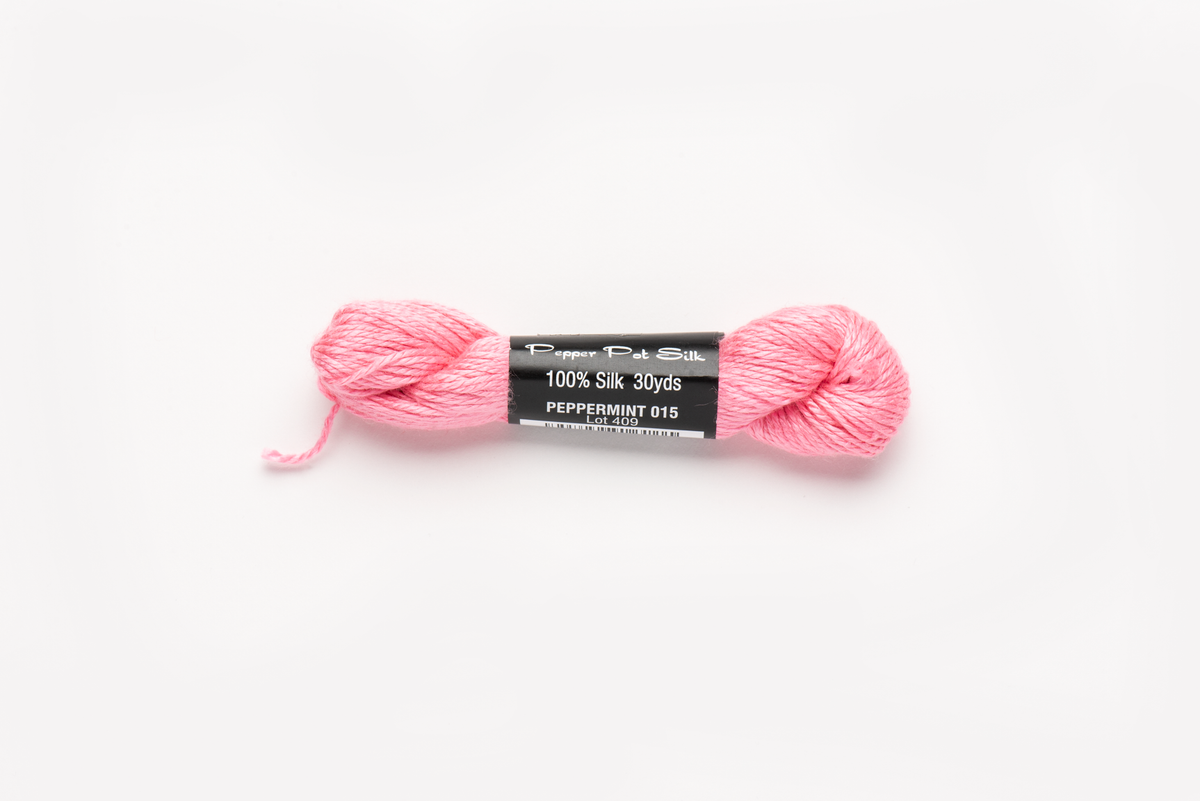 Pepper Pot Silk - 015 Peppermint — silk skein for needlepoint, 18 mesh