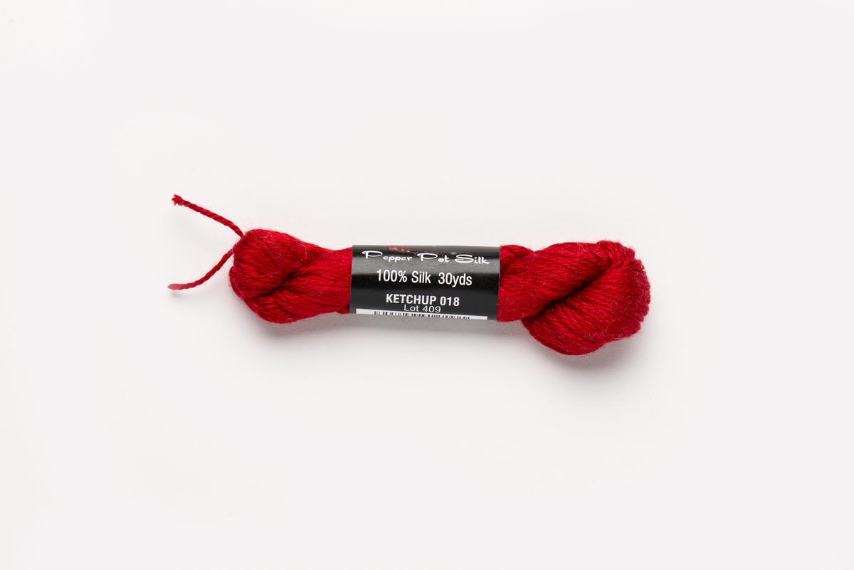 Pepper Pot Silk - 018 Ketchup — silk skein for needlepoint, 18 mesh