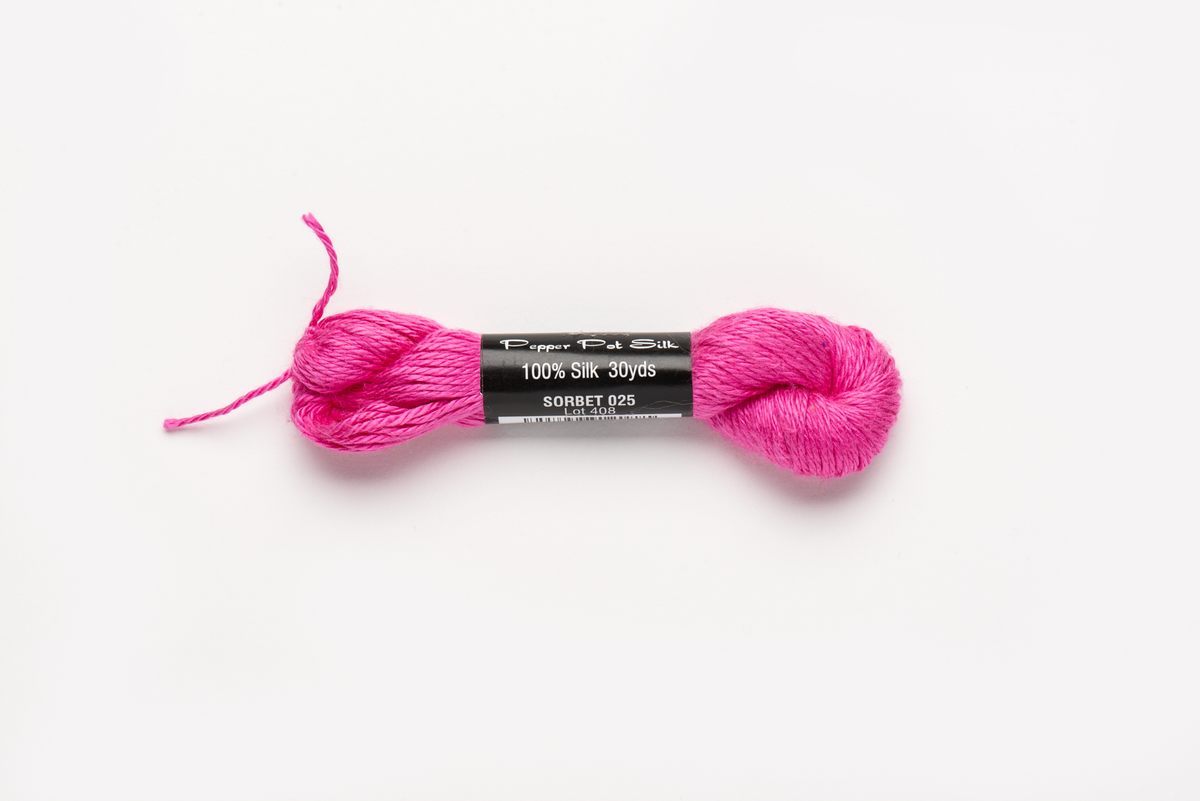 Pepper Pot Silk - 025 Sorbet — silk skein for needlepoint, 18 mesh