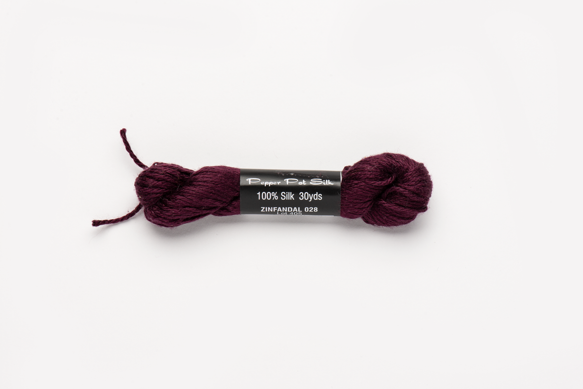 Pepper Pot Silk - 028 Zinfandal — silk skein for needlepoint, 18 mesh