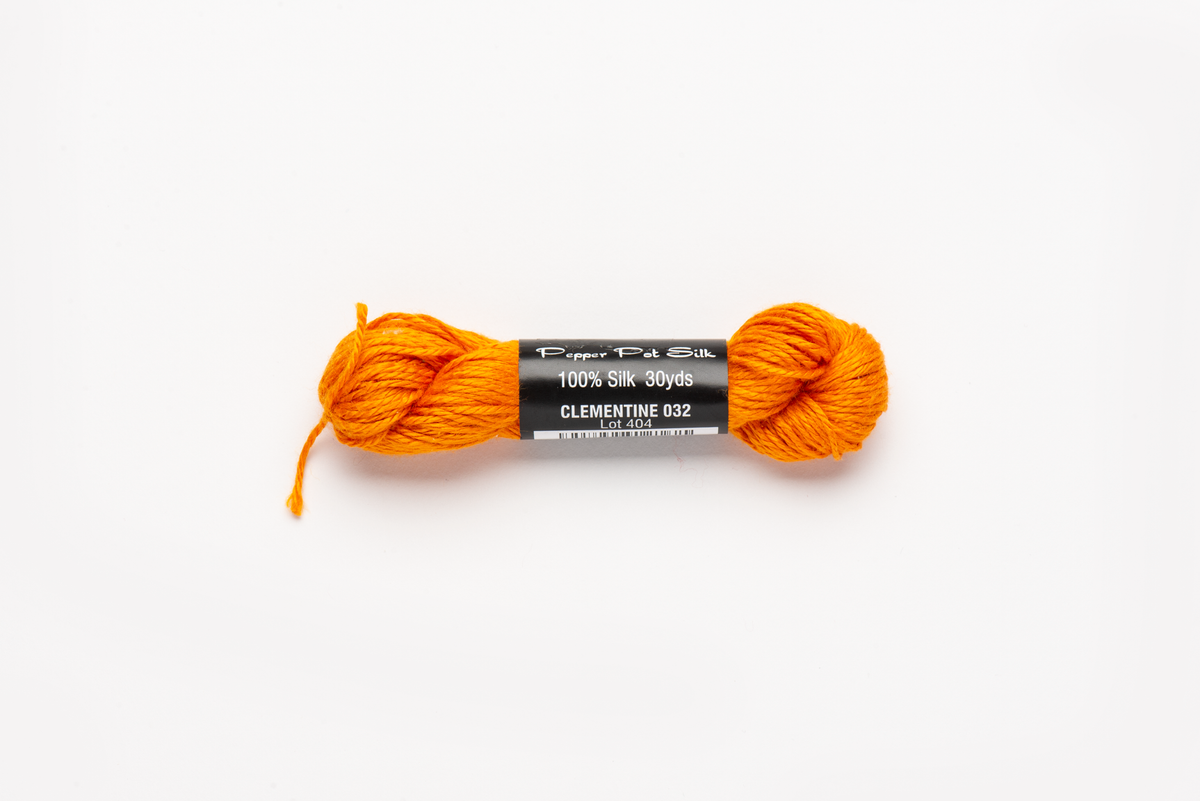 Pepper Pot Silk - 032 Clementine — silk skein for needlepoint, 18 mesh