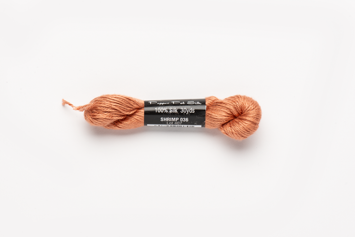 Pepper Pot Silk - 036 Shrimp — silk skein for needlepoint, 18 mesh