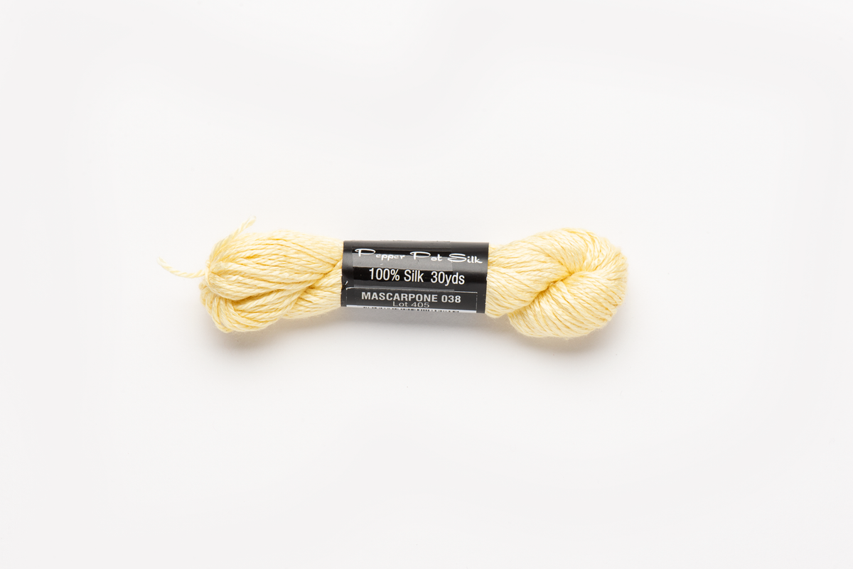 Pepper Pot Silk - 038 Mascarpone — silk skein for needlepoint, 18 mesh