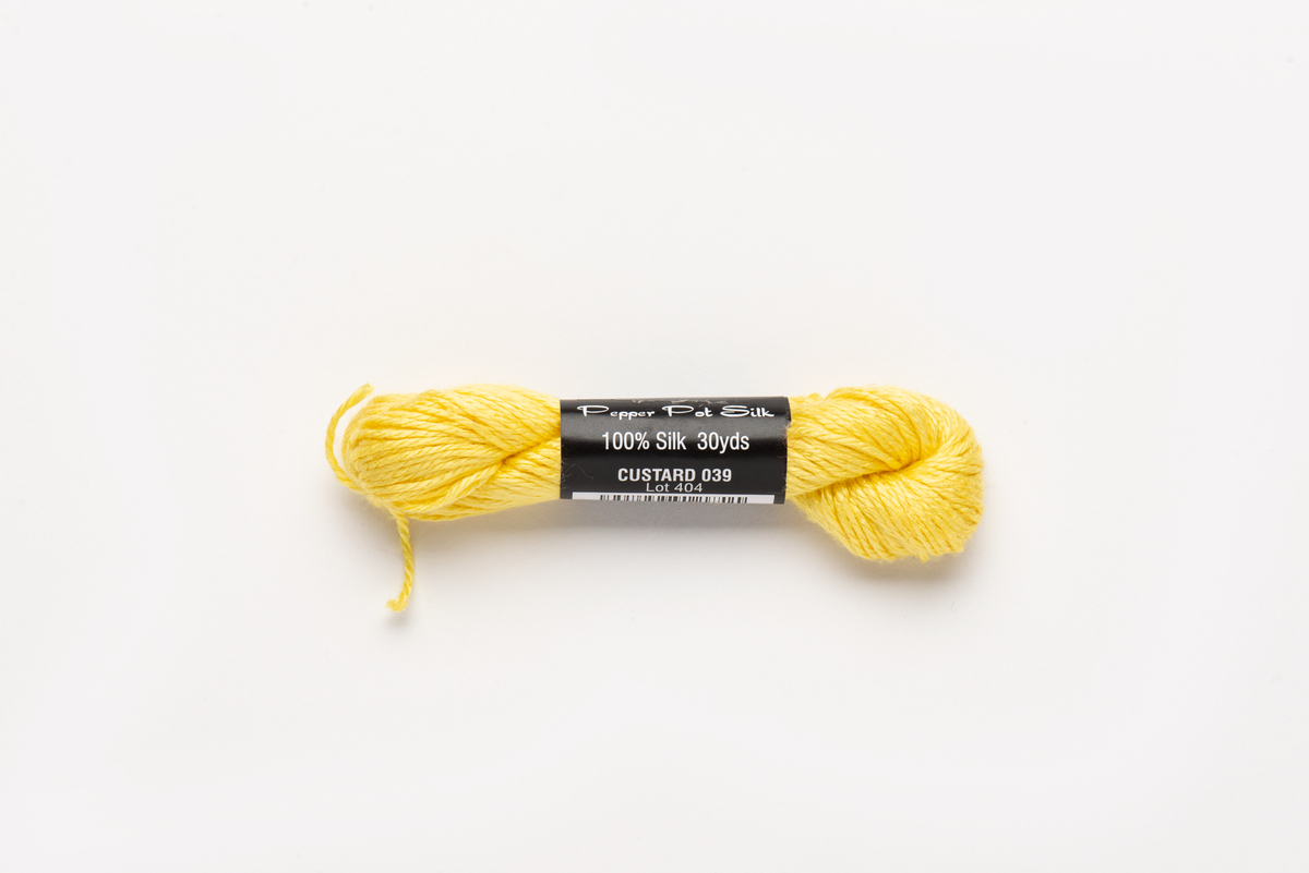 Pepper Pot Silk - 039 Custard — silk skein for needlepoint, 18 mesh