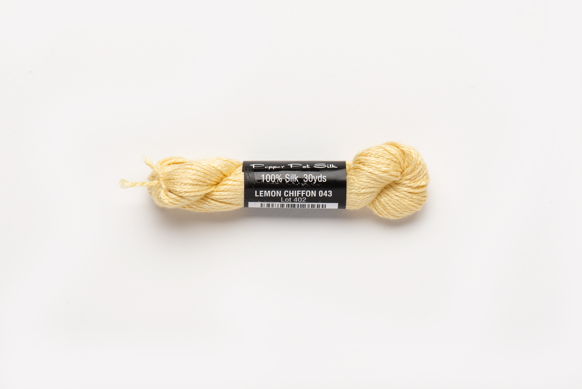 Pepper Pot Silk - 043 Lemon Chiffon — silk skein for needlepoint, 18 mesh