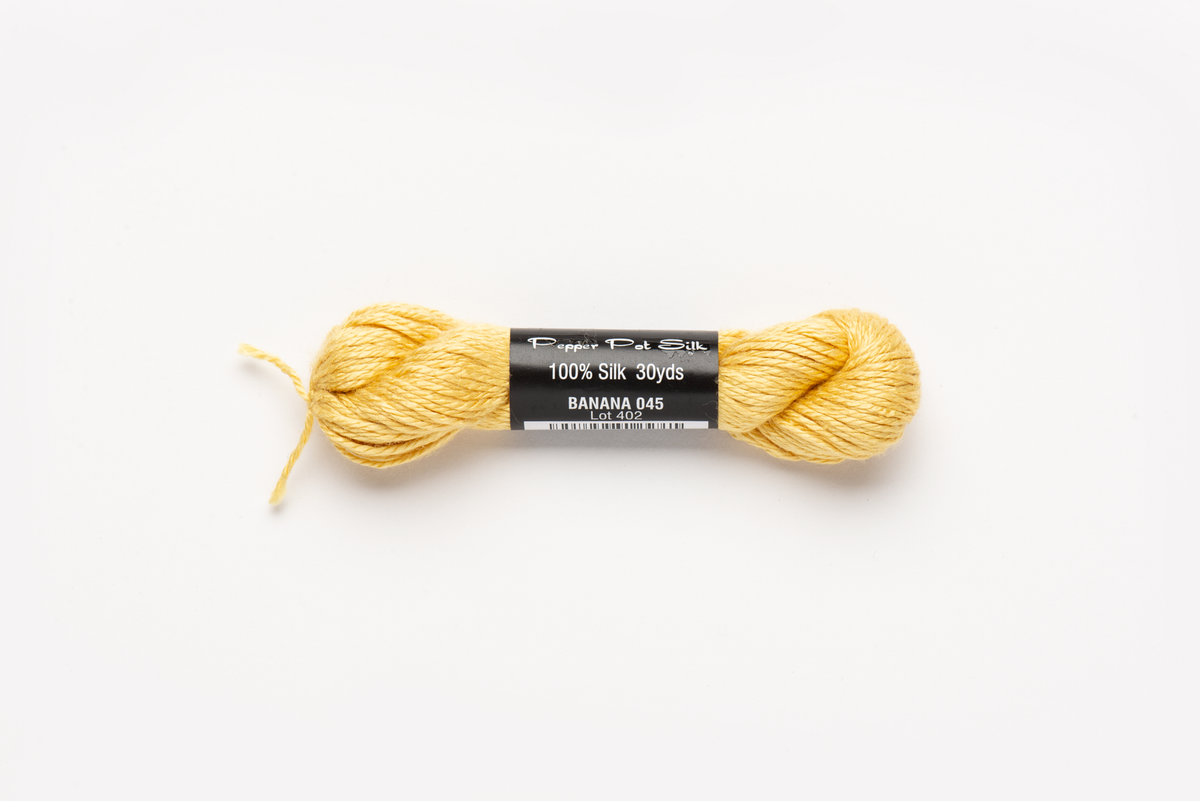 Pepper Pot Silk - 045 Banana — silk skein for needlepoint, 18 mesh