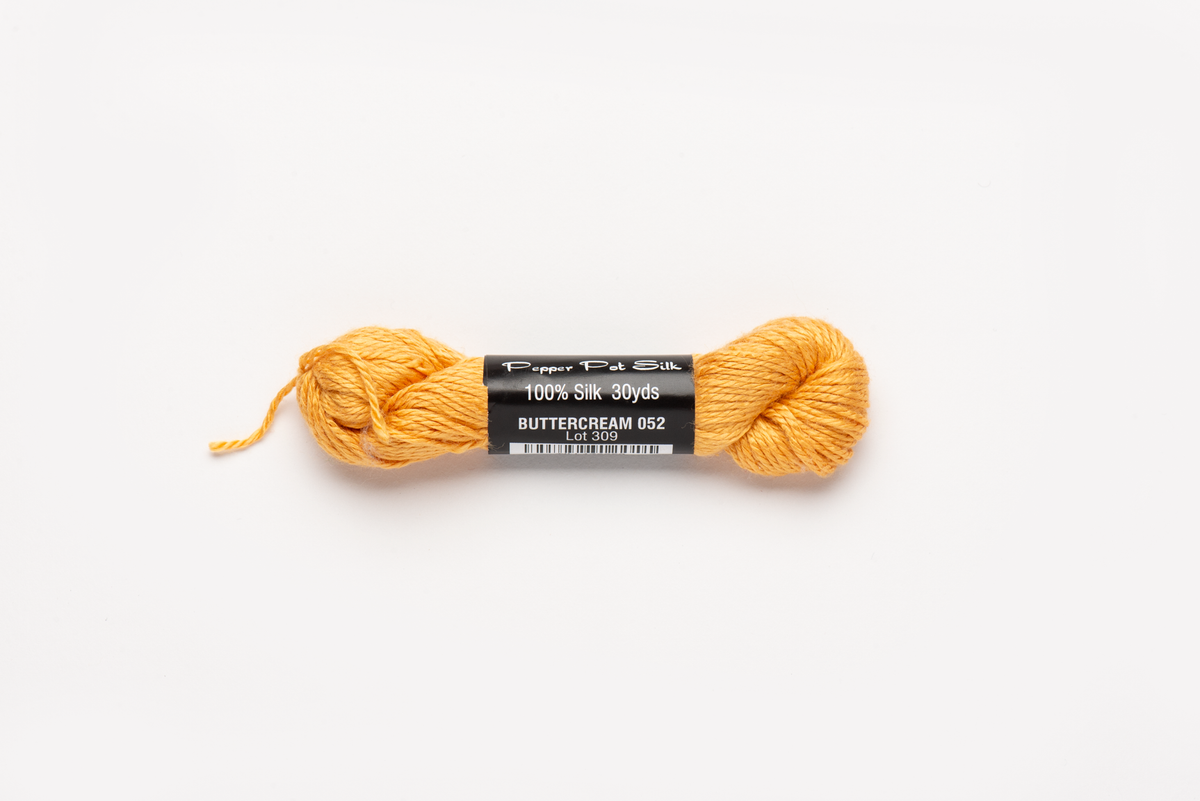 Pepper Pot Silk - 052 Buttercream — silk skein for needlepoint, 18 mesh