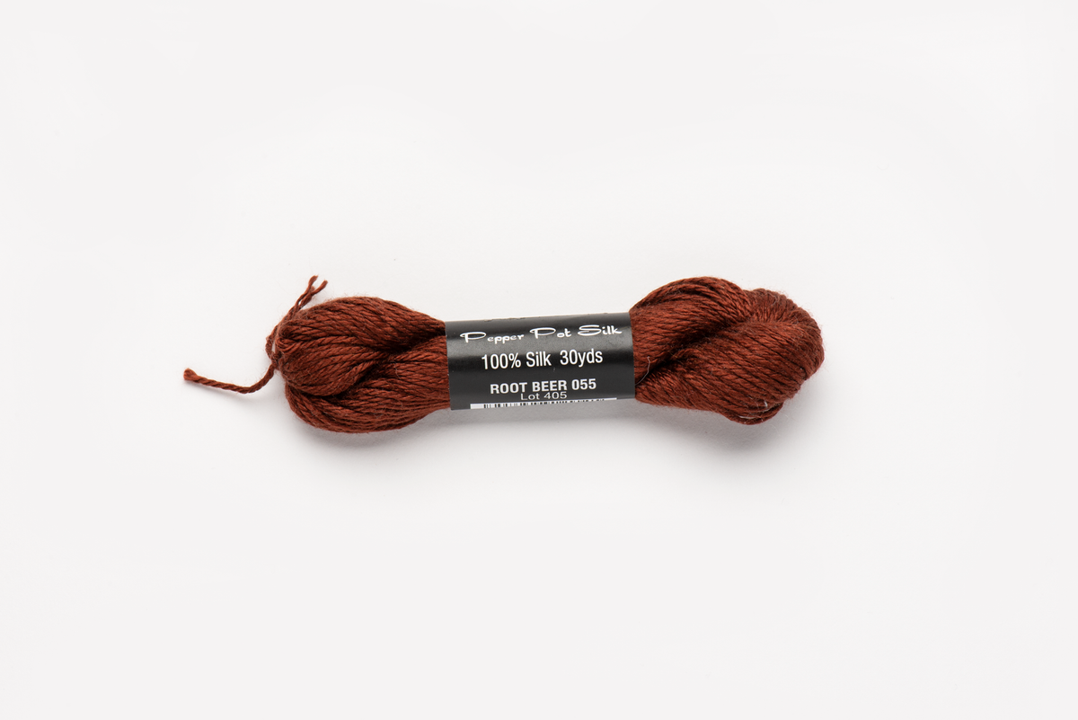 Pepper Pot Silk - 055 Root Beer — silk skein for needlepoint, 18 mesh