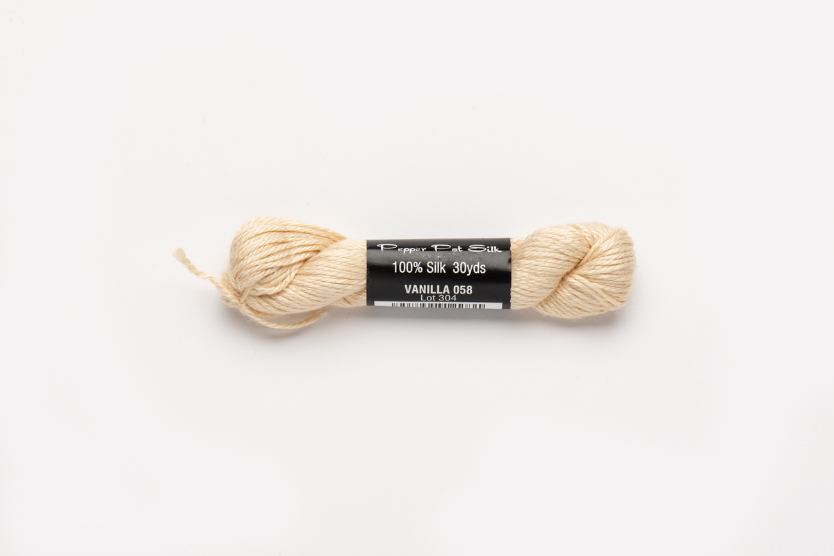 Pepper Pot Silk - 058 Vanilla — silk skein for needlepoint, 18 mesh