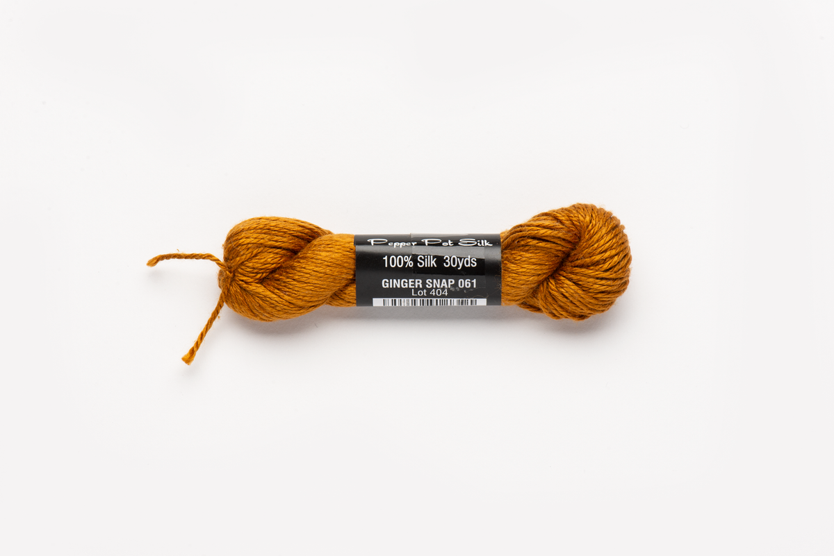 Pepper Pot Silk - 061 Gingersnap — silk skein for needlepoint, 18 mesh