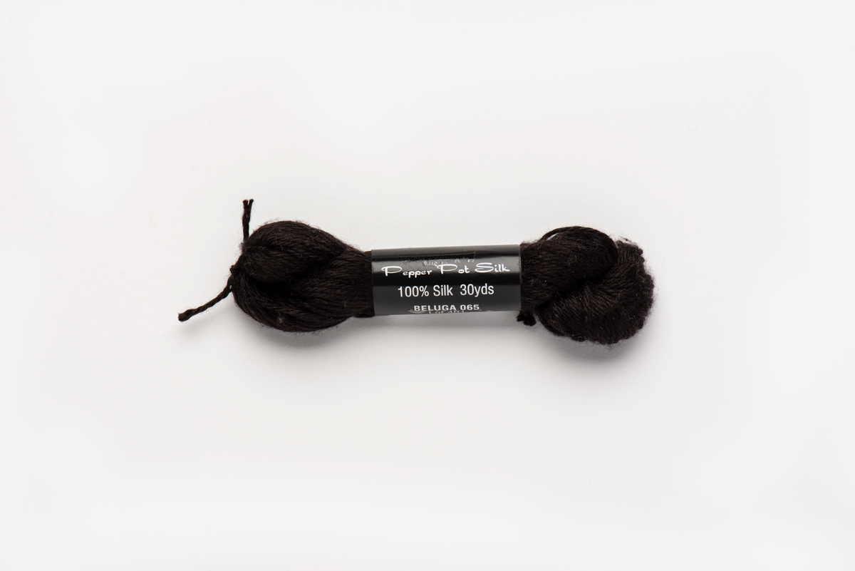 Pepper Pot Silk - 065 Beluga — silk skein for needlepoint, 18 mesh