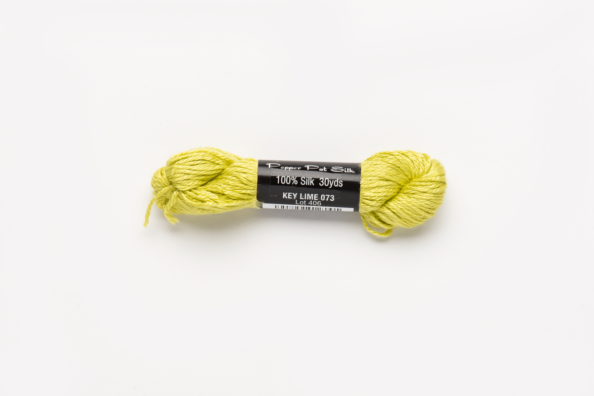 Pepper Pot Silk - 073 Keylime — silk skein for needlepoint, 18 mesh