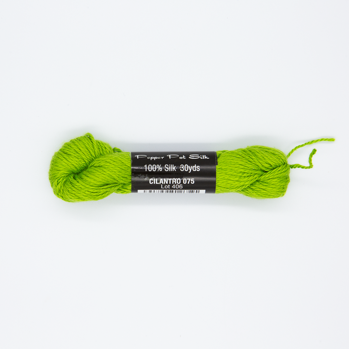 Pepper Pot Silk - 075 Cilantro — silk skein for needlepoint, 18 mesh