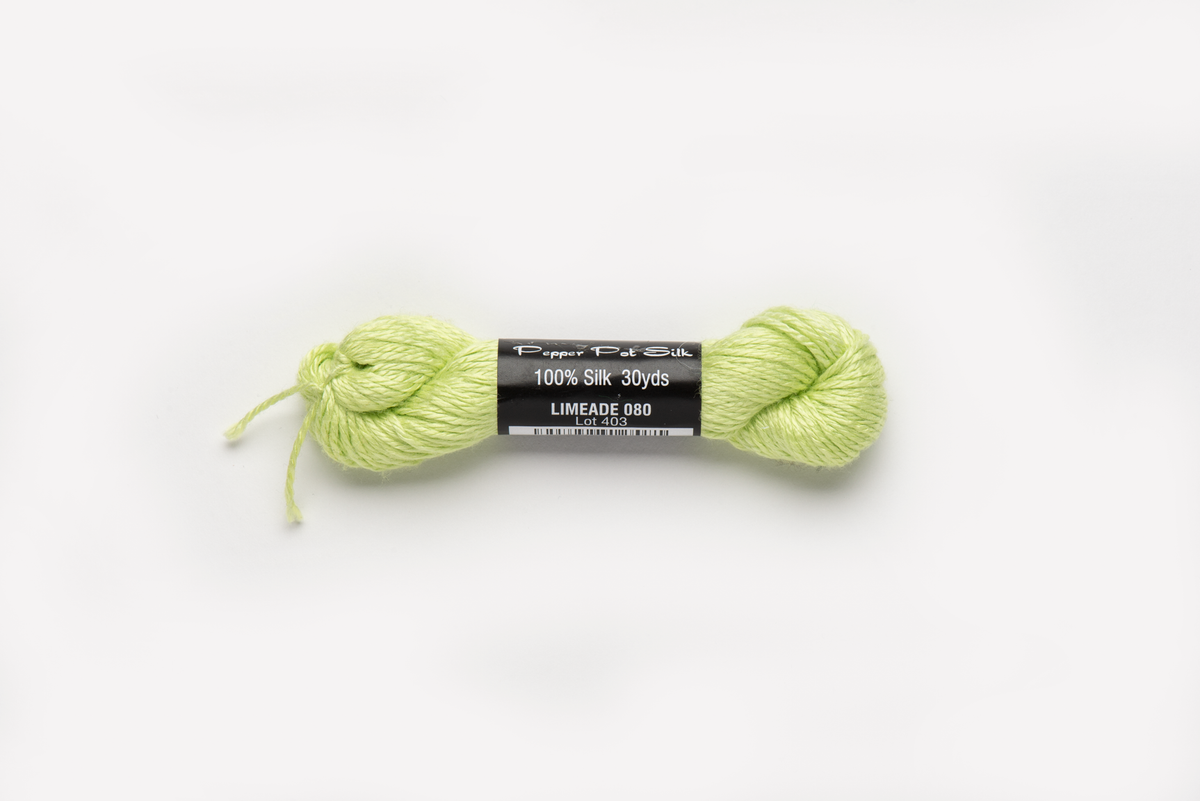 Pepper Pot Silk - 080 Limeade — silk skein for needlepoint, 18 mesh