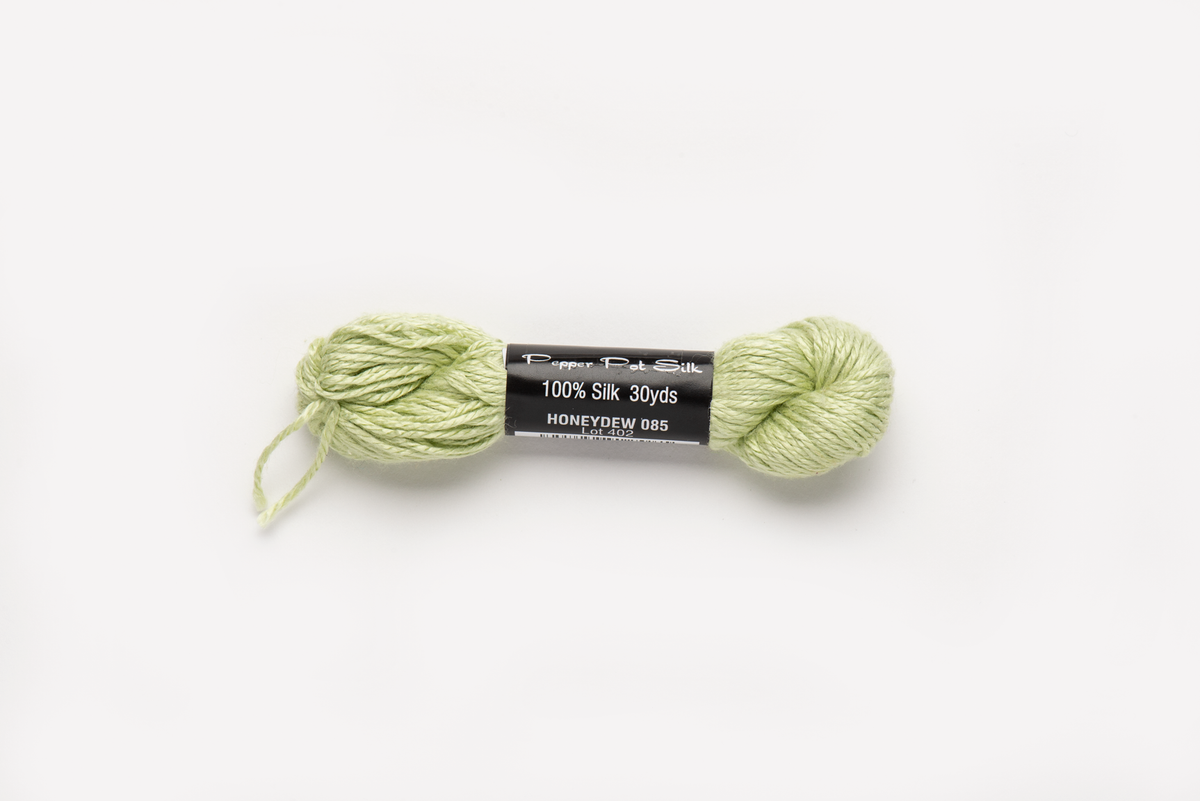 Pepper Pot Silk - 085 Honeydew — silk skein for needlepoint, 18 mesh
