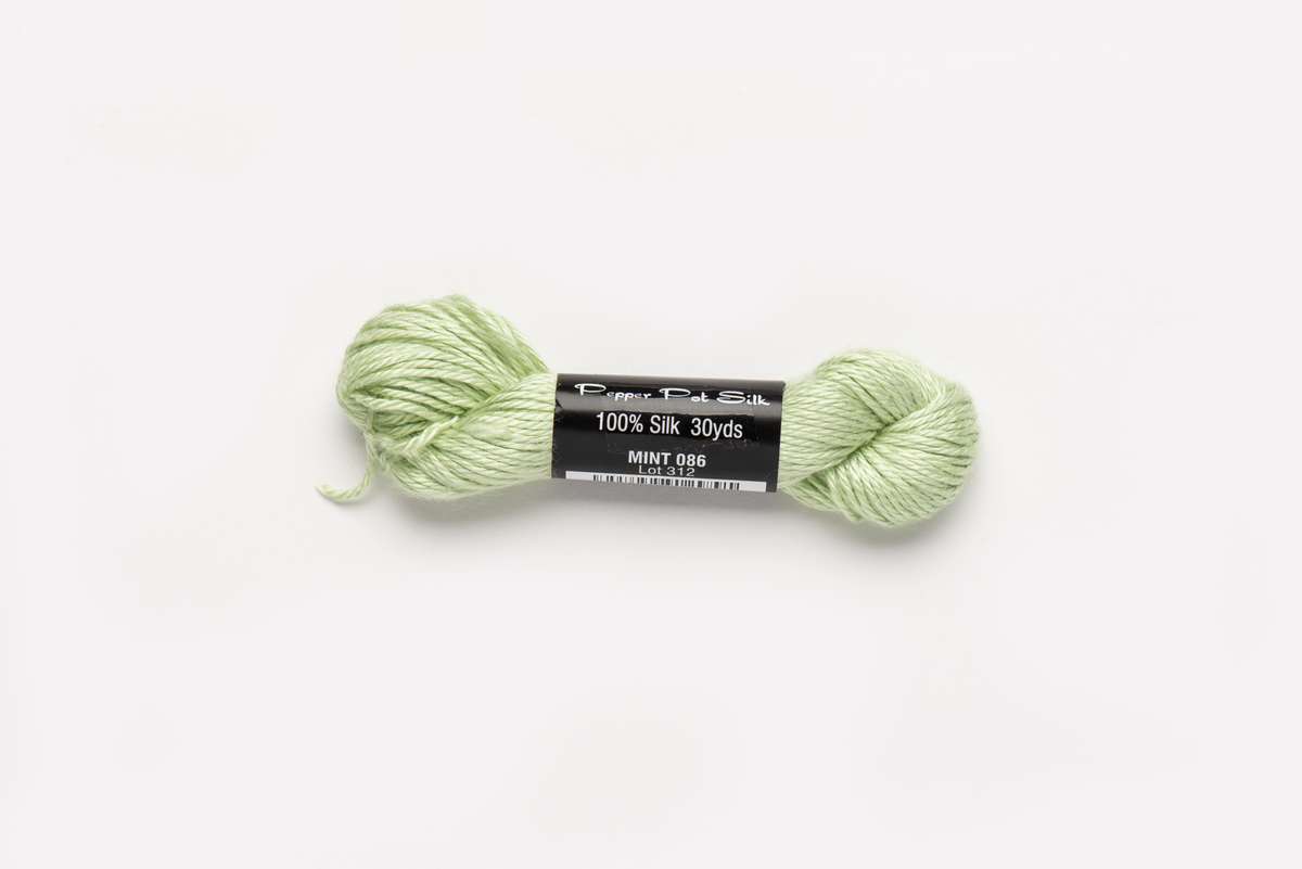 Pepper Pot Silk - 086 Mint — silk skein for needlepoint, 18 mesh