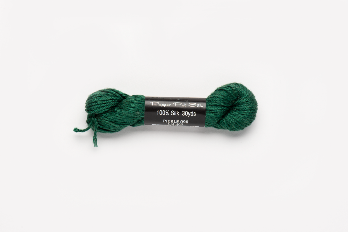 Pepper Pot Silk - 090 Pickle — silk skein for needlepoint, 18 mesh