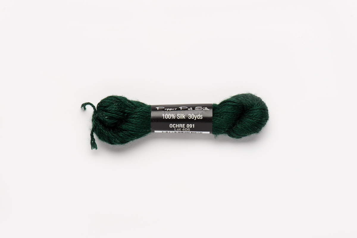 Pepper Pot Silk - 091 Ochre — silk skein for needlepoint, 18 mesh