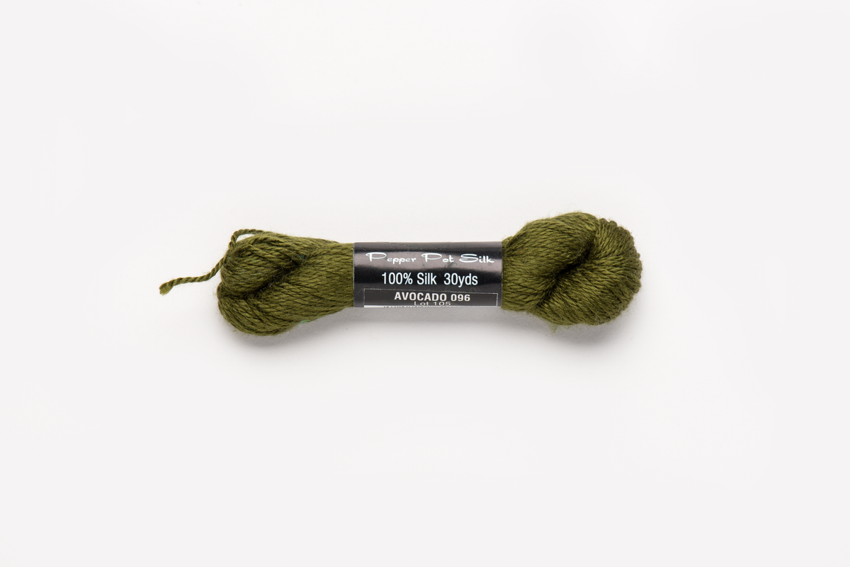 Pepper Pot Silk - 096 Avocado — silk skein for needlepoint, 18 mesh