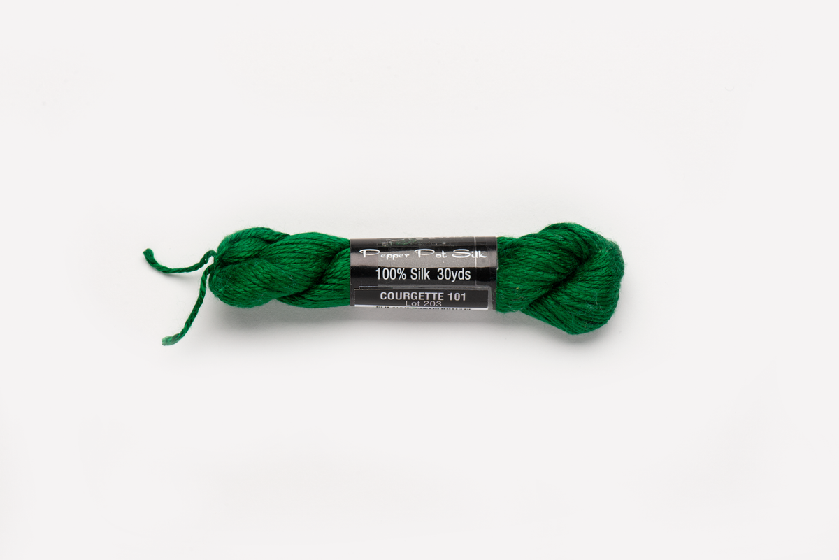 Pepper Pot Silk - 101 Courgette — silk skein for needlepoint, 18 mesh