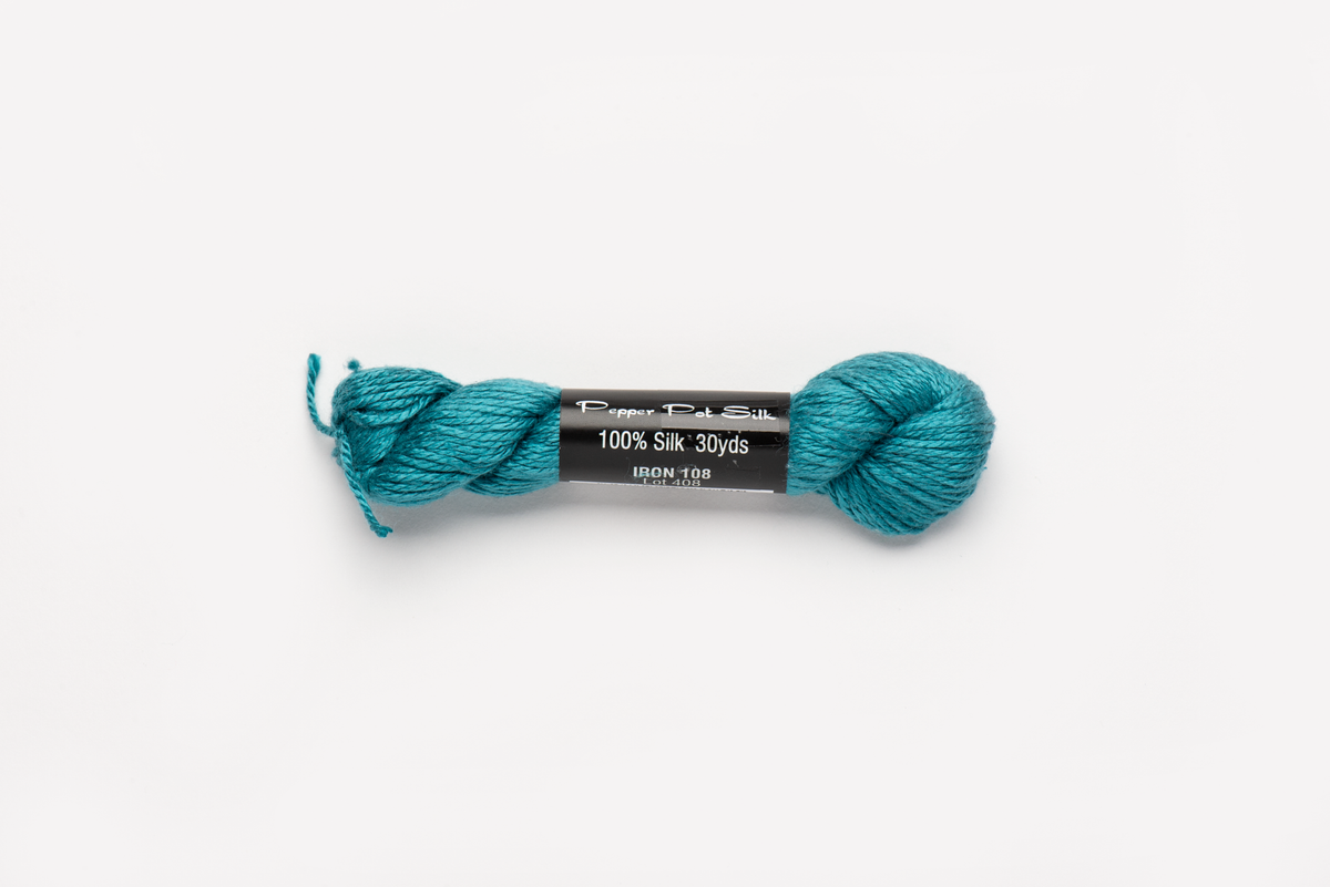 Pepper Pot Silk - 108 Iron — silk skein for needlepoint, 18 mesh