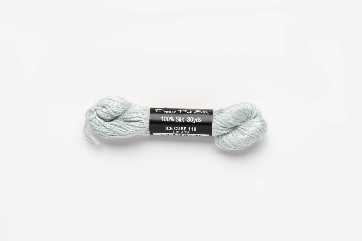Pepper Pot Silk - 110 Ice Cube — silk skein for needlepoint, 18 mesh