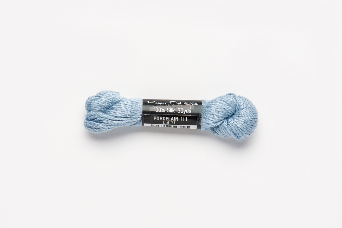 Pepper Pot Silk - 111 Porcelain — silk skein for needlepoint, 18 mesh