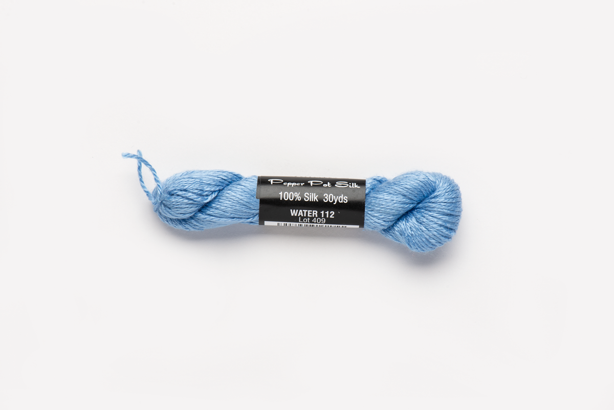 Pepper Pot Silk - 112 Water — silk skein for needlepoint, 18 mesh