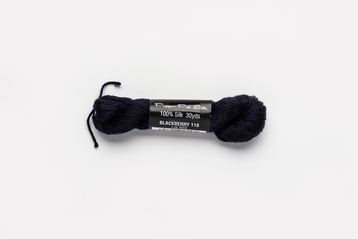 Pepper Pot Silk - 118 Blackberry — silk skein for needlepoint, 18 mesh