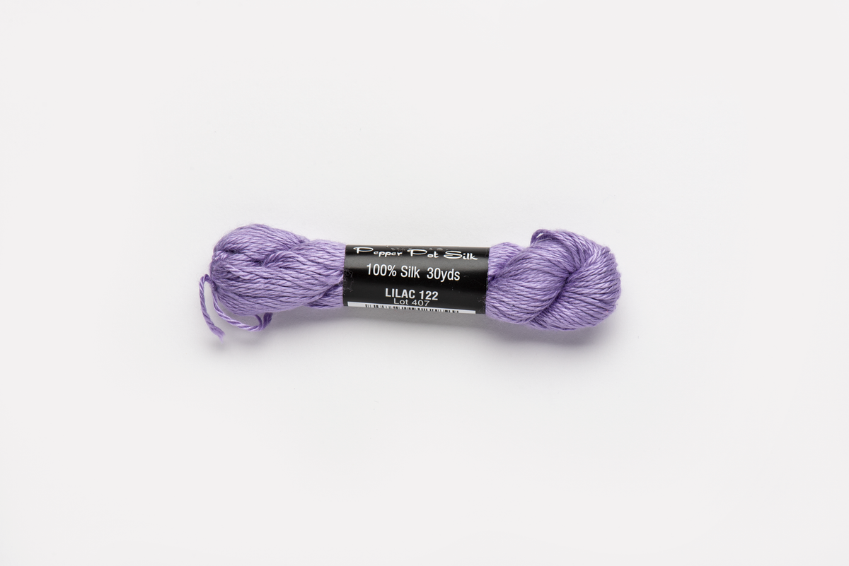 Pepper Pot Silk - 122 Lilac — silk skein for needlepoint, 18 mesh