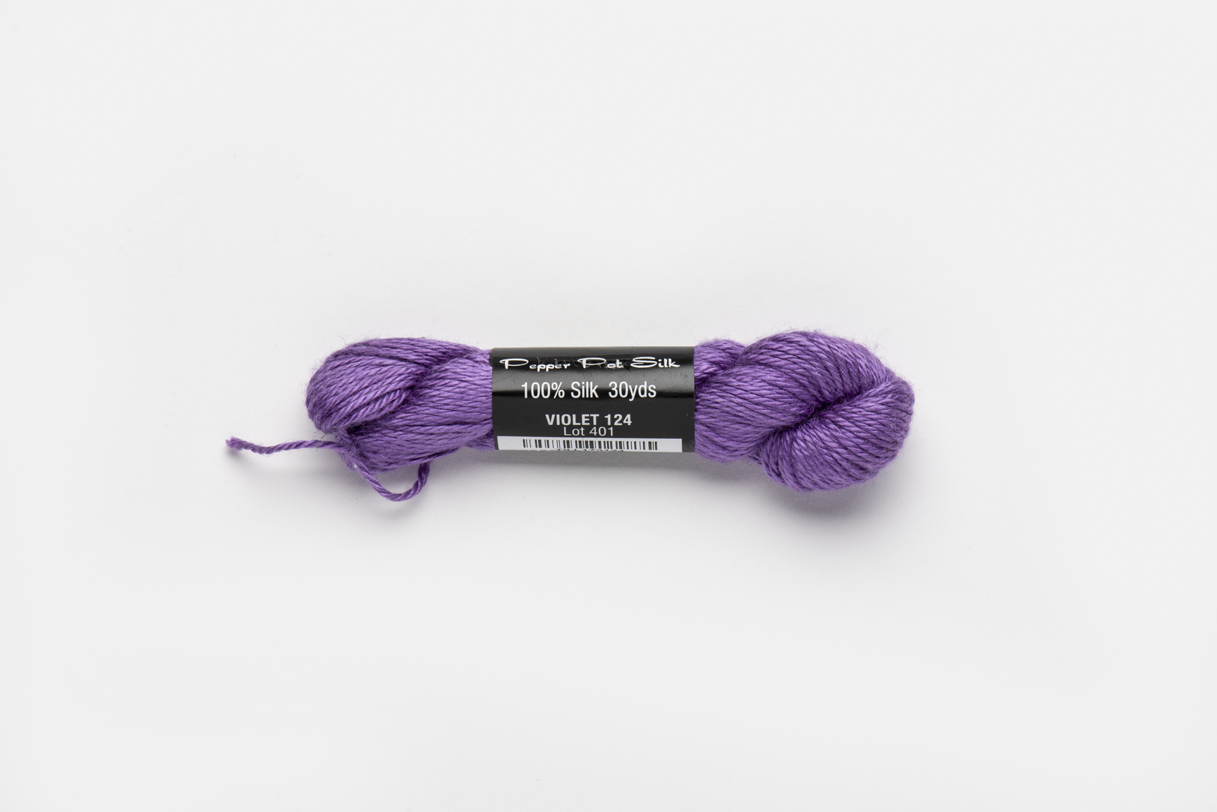 Pepper Pot Silk - 124 Violet — silk skein for needlepoint, 18 mesh