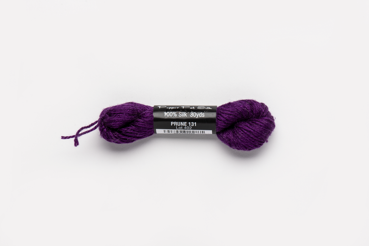 Pepper Pot Silk - 131 Prune — silk skein for needlepoint, 18 mesh