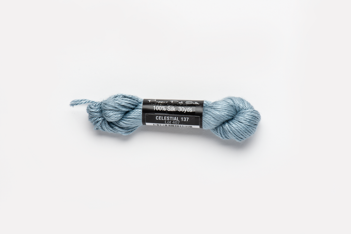 Pepper Pot Silk - 137 Celestial — silk skein for needlepoint, 18 mesh