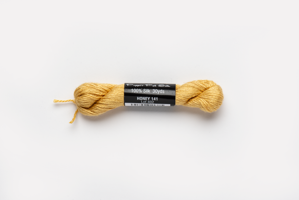 Pepper Pot Silk - 141 Honey — silk skein for needlepoint, 18 mesh