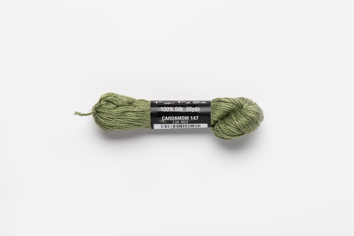 Pepper Pot Silk - 147 Cardamom — silk skein for needlepoint, 18 mesh