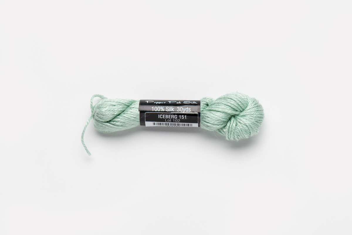 Pepper Pot Silk - 151 Iceberg — silk skein for needlepoint, 18 mesh