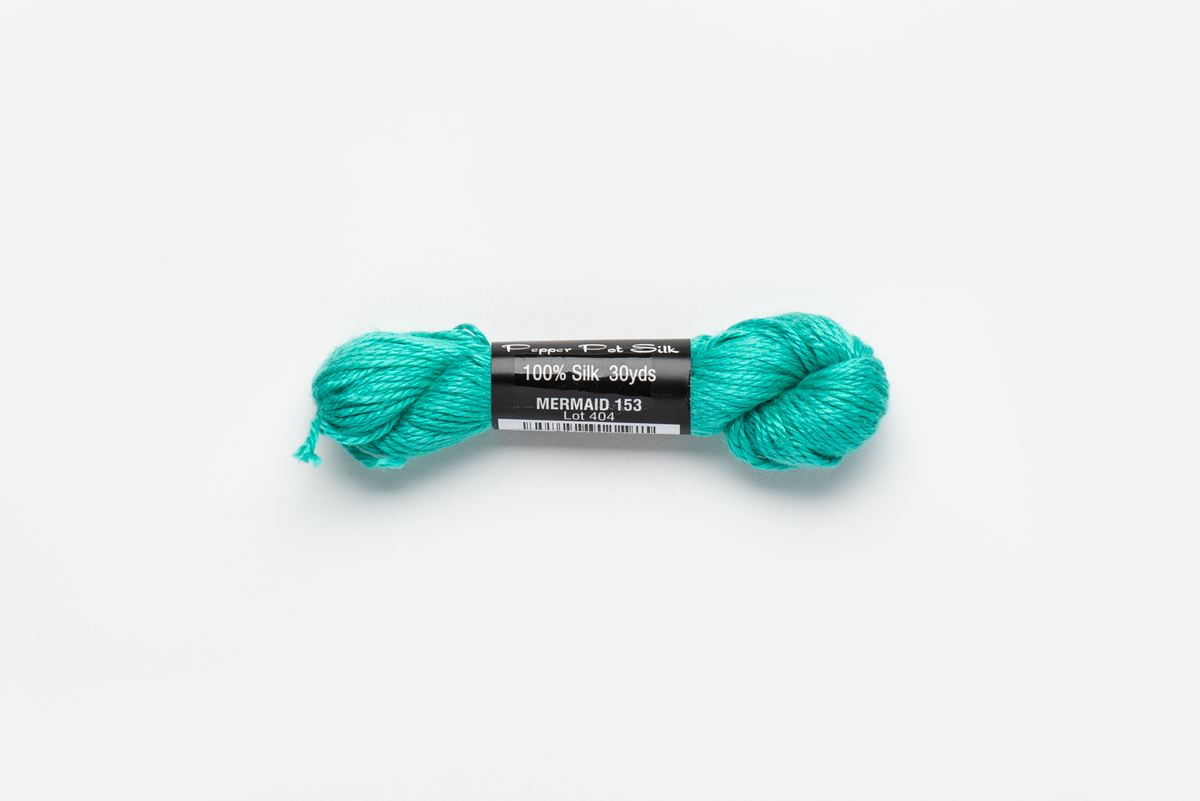 Pepper Pot Silk - 153 Mermaid — silk skein for needlepoint, 18 mesh