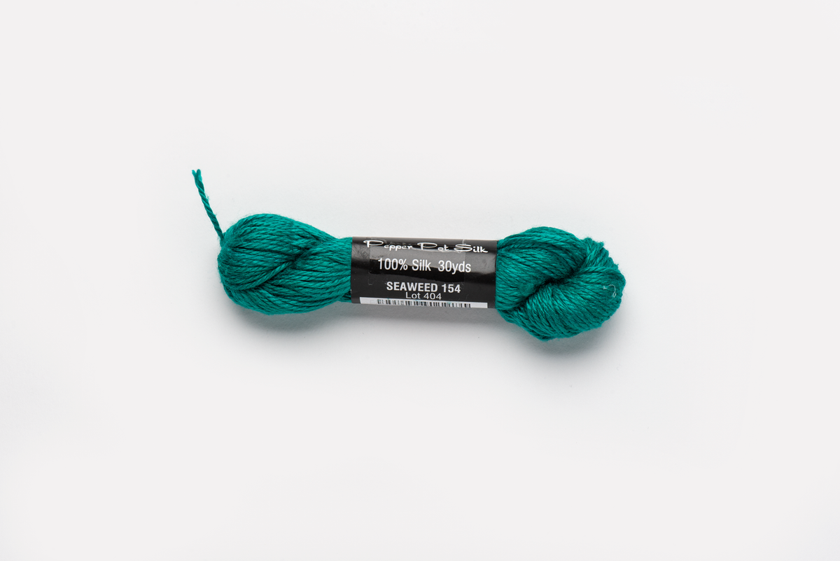 Pepper Pot Silk - 154 Seaweed — silk skein for needlepoint, 18 mesh