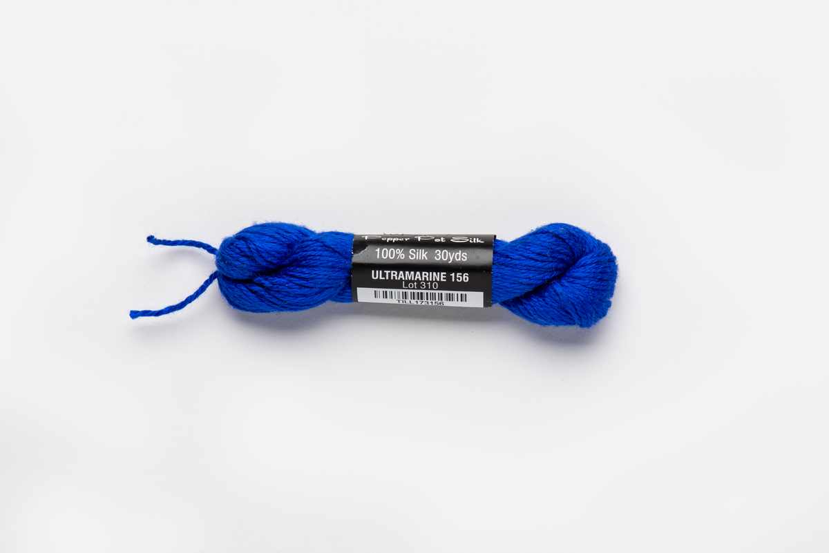 Pepper Pot Silk - 156 Ultramarine — silk skein for needlepoint, 18 mesh