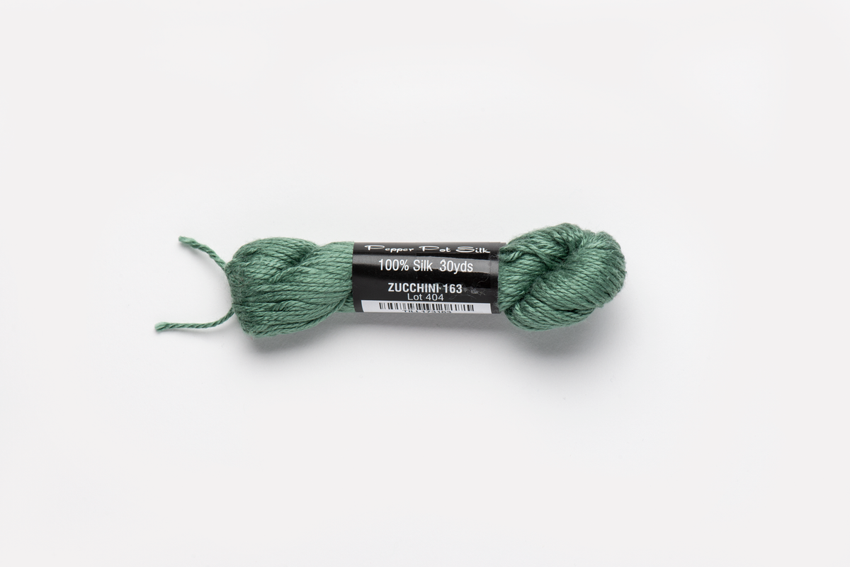 Pepper Pot Silk - 163 Zucchini — silk skein for needlepoint, 18 mesh
