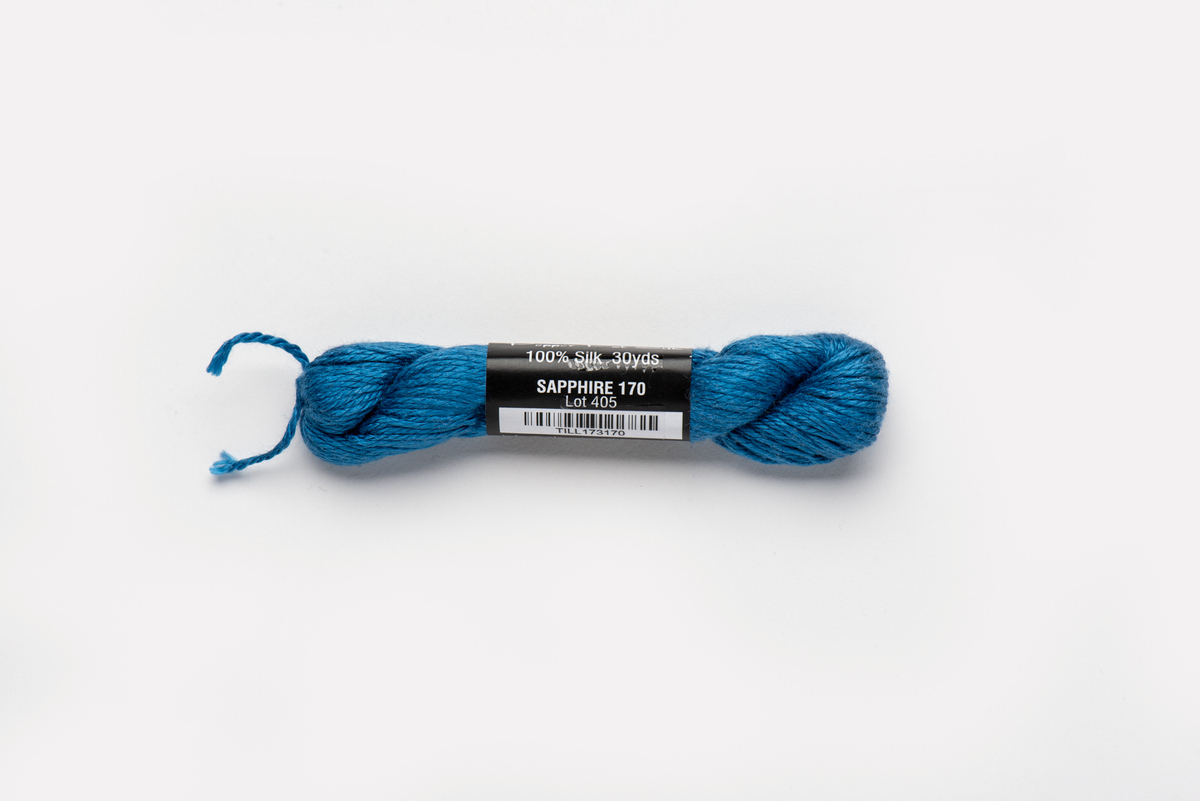 Pepper Pot Silk - 170 Sapphire — silk skein for needlepoint, 18 mesh