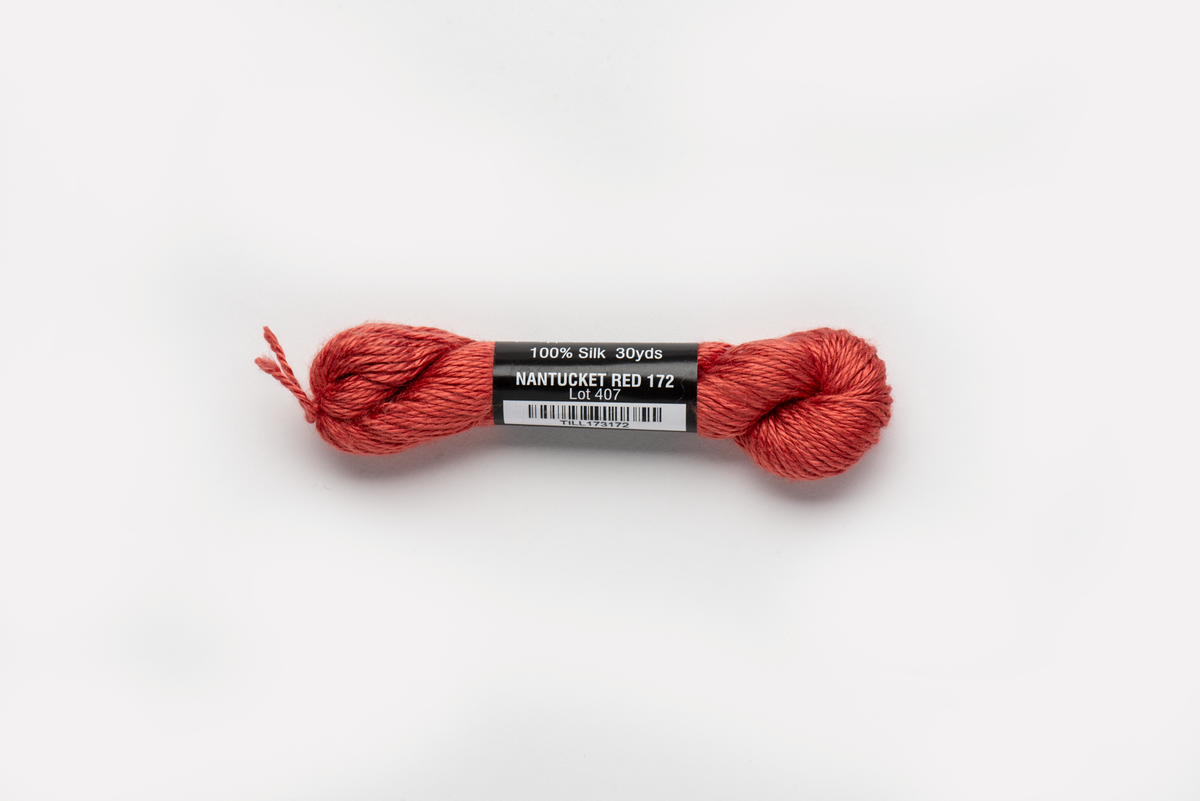 Pepper Pot Silk - 172 Nantucket Red — silk skein for needlepoint, 18 mesh
